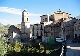 Vista parcial (noroccidental) de la iglesia parroquial de Casas Altas (2013).