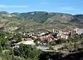 Vista parcial noroccidental del caserío Casas Altas (Valencia) desde el cementerio