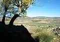 Vista de Santo domingo de Moya, desde el abrevadero de La Coracha del castillo de Moya (Cuenca).