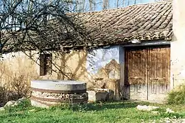 Vista parcial del «Molino de Abajo», Viejo o del Señor, Torrebaja (Valencia), antes de su remodelación.