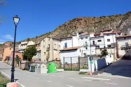 Vista parcial (noroccidental) del caserío de Tramacastiel (Teruel), 2017.