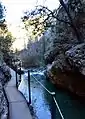 Detalle de los Estrechos del Cañamar, Ruta de los Estrechos del Ebrón, en Tormón (Teruel).