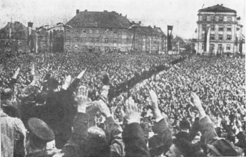 Asamblea del SdP el 1 de mayo de 1938 en Liberec.