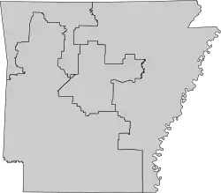 1.º distrito ubicada en Arkansas