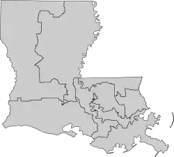 1.º distrito ubicada en Luisiana