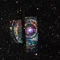Anillos de luz de rayos X de una estrella de neutrones en Circinus X-1.