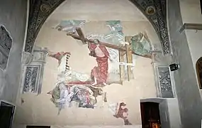 Fresco en  Santa Maria Incoronata de Milán, atribuido a Ambrogio Bergognone.