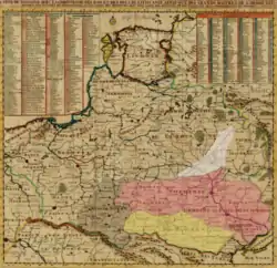 Rutenia Negra (en francés: Russie noire) en negro en un mapa del cartógrafo francés Henri Chatelain en 1712. Rutenia Blanca (en francés: Russie blanche) en blanco , Volinia en rojo, y Podolia en amarillo.