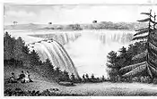 Horseshoe Falls desde Goat Island (1832).