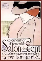 * 1899 poster for the 40th exhibition of the Salon des Cent by Henri Evenepoel.
