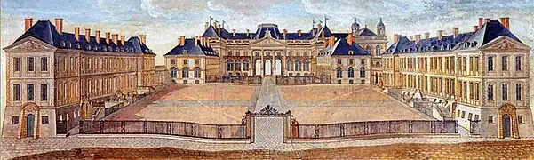 Cour d'honneur del Château de Lunéville, Francia.