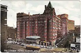 El Hotel Hollenden en una postal de 1909
