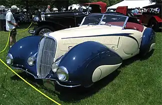 Delahaye tipo 135 M roadster por Figoni y Falaschi, 1937