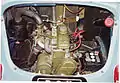Motor trasero Renault 4CV de 750 cc montado longitudinalmente (1960)