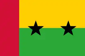 Segunda bandera propuesta de Santo Tomé y Príncipe (1974)