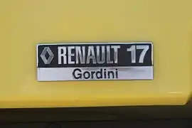Identificación del R17 Gordini