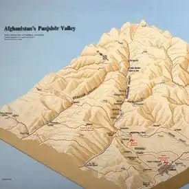 Modelo en 3D del valle de Panjshir