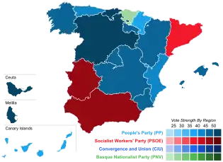 Elecciones generales de España de 1996