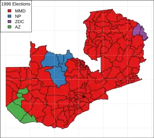Elecciones generales de Zambia de 1996