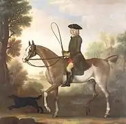 El vizconde de Gage, de caza, de autor desconocido (1743).