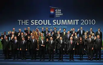 5.ª Cumbre del G20 llevada a cabo en Seúl, Corea del Sur.