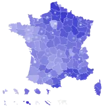 Le Pen por departamento