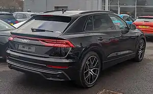 Vista trasera Audi Q8