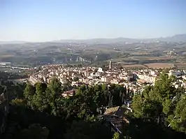 Vista de Gelida desde el castillo