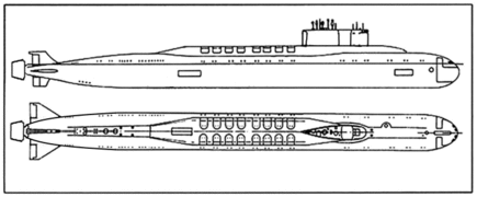 Diagrama de versión posterior. 16 silos de misiles.