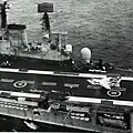 A-7E del VA-46 apontando en el HMS Ark Royal, 1976.