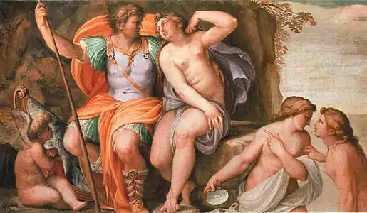 Agostino Carracci, Venere y Marte.