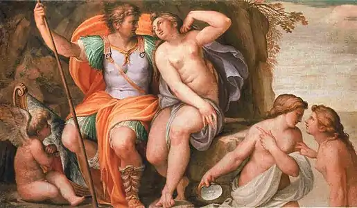 Venus y Marte, de Agostino Carracci, 1600.