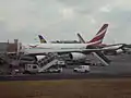 Airbus A340 de Air Mauritius en el Aeropuerto Internacional OR Tambo de Johannesburgo, Sudáfrica