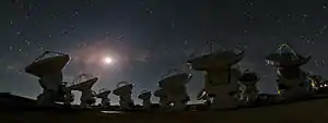 Radiotelescopio ALMA en Chile, el mayor proyecto astronómico del mundo.