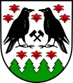 Cuervos de sable en el escudo del municipio de Rabenwald, en Estiria.
