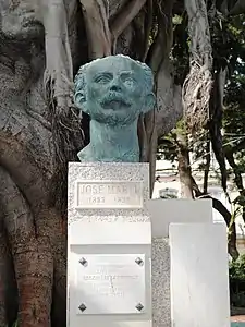 Monumento a Martí en Cádiz (España).