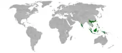 Distribución de Acacia confusa