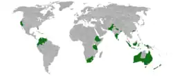 Distribución mundial.