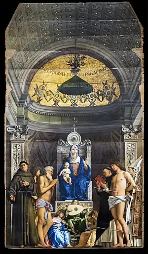 Pala de San Giobbe de Giovanni Bellini, hoy en la Galería de la Academia.