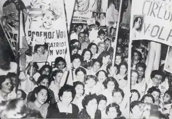 Acto del Partido Peronista Femenino.