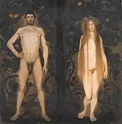 Adam og Eva, 1891, Statens Museum for Kunst.