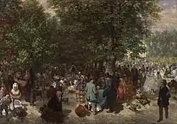 Adolph von Menzel, Après-midi au Jardin des Tuileries (1867), Galería Nacional de Londres.