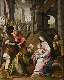 Adoración de los Reyes Magos, de Pablo Scheppers (h. 1575).