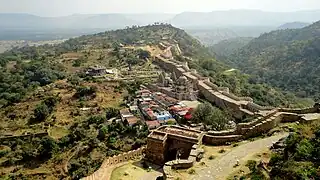 Vista aérea de parte de la muralla