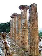 Restos de las columnas del templo de Heracles