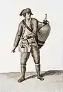 'Aguador de Madrid' en el catálogo de Trajes de España, dibujado por Rodríguez (grabado hacia 1802).