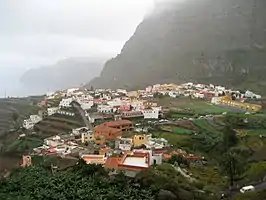 Vista del casco urbano de Agulo