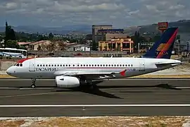 Airbus 319 de TACA Perú.
