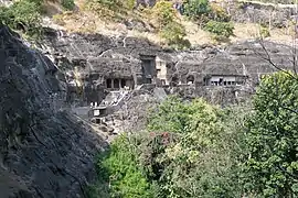 Algunas de las 29 cuevas de Ajanta