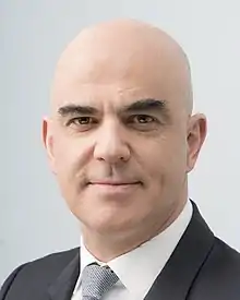 Presidente Alain Berset (PSS)Departamento Federal del Interior (DFI)